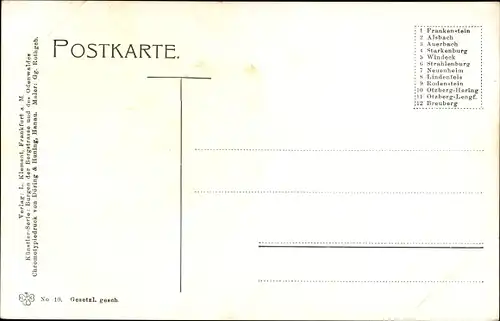 Künstler Ak Otzberg, Hering Odenwald