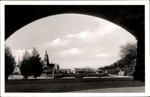 Ak Frankfurt am Main, Fluss, Dom, Brücke
