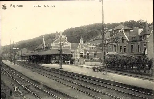 Ak Pepinster Wallonien Lüttich, Innenraum des Bahnhofs