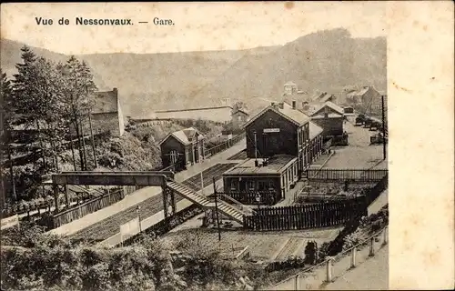 Ak Nessonvaux Trooz Wallonien Lüttich, Bahnhof