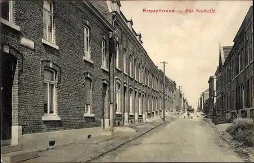 Ak Erquelinnes Wallonien Hennegau, Rue Nouvelle
