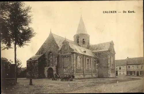 Ak Calcken Kalken Ostflandern, Die Kirche