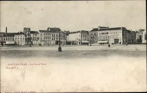 Ak St. Nicolas Sint Niklaas Waas Waes Ostflandern Belgien, La Grande Place