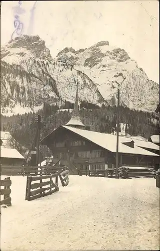 Foto Ak Gsteig bei Gstaad Kanton Bern, Hotel Bären