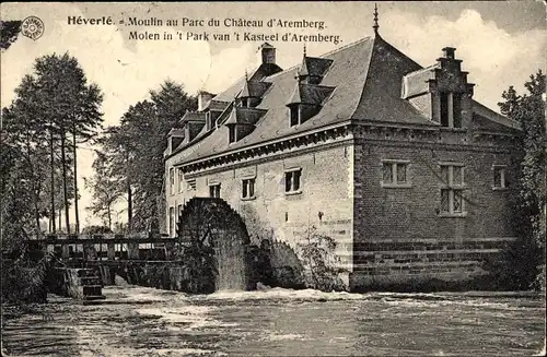 Ak Heverlee Flämisch-Brabant, Mühle im Aremberg-Schlosspark