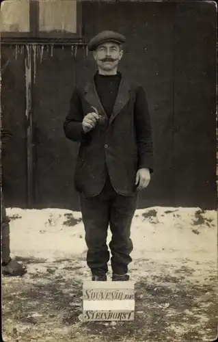 Foto Ak Steinhorst in Niedersachsen, Mann, Pfeife, Souvenir, Portrait