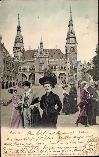 Ak Aachen, Rathaus