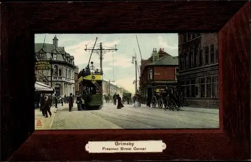 Passepartout Ak Grimsby Lincolnshire England, Freeman Street Corner