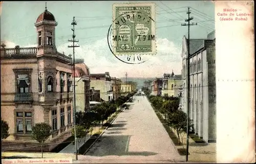 Ak Mexiko-Stadt Mexiko-Stadt Mexiko-Stadt, London Street