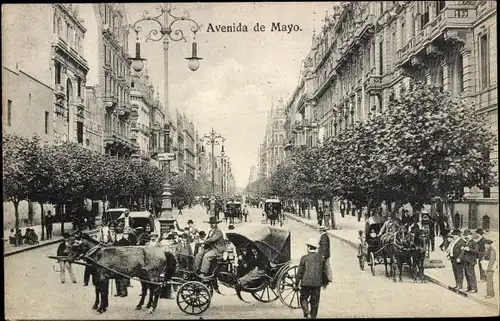 Ak Buenos Aires, Argentinien, Avenida de Mayo