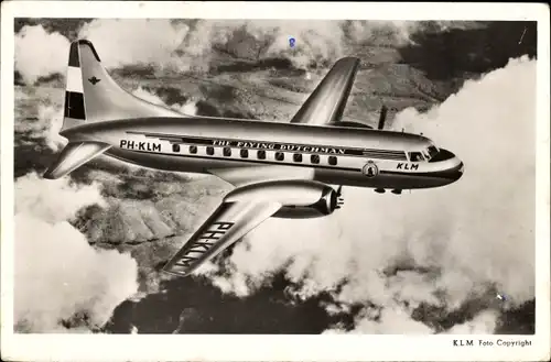 Ak Passagierflugzeug, Convair Liner, The flying Dutchman, PH-KLM