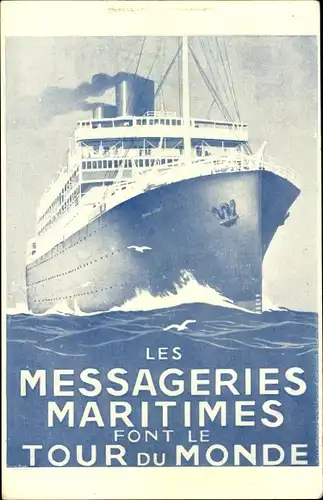 Künstler Ak Les Messageries Maritimes font le Tour du Monde