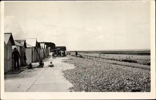 Ak Saint Aubin sur Mer Seine Maritime, Strand