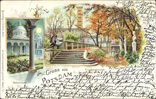 Litho Potsdam in Brandenburg, Friedenskirche, Mausoleum