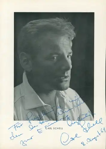 Ak Schauspieler Carl Schell, Porträt, Autogramm