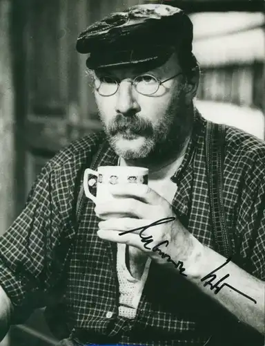 Foto Schauspieler Martin Held, Filmszene Die Festung, Portrait, Autogramm