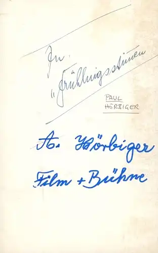 Foto Schauspieler Attila Hörbiger, Portrait, Autogramm