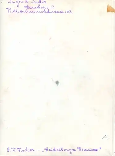 Foto Schauspieler O.W. Fischer, Filmszene Heidelberger Romanze, Autogramm