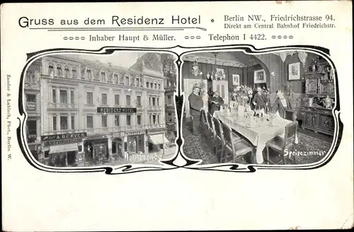 Ak Berlin Mitte, Residenzhotel, Friedrichstraße 94