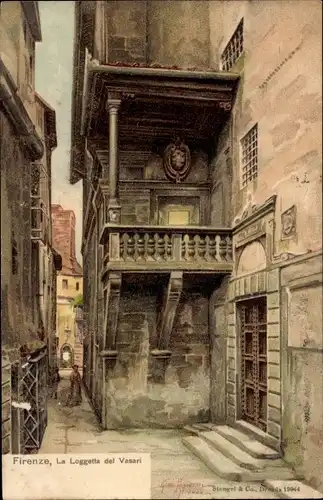 Künstler Ak Panerai, Gino, Firenze Florenz Toscana, La Loggetta del Vasari
