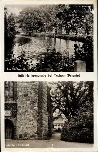 Ak Heiligengrabe in der Prignitz, Am Mühlenteich, An der Stiftskirche