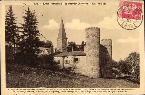 Ak Saint-Bonnet-le-Froid Rhône, La Chapelle