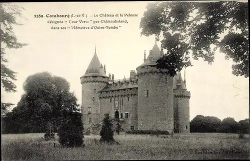 Ak Combourg Ille et Vilaine, Le Chateau et le Pelouse