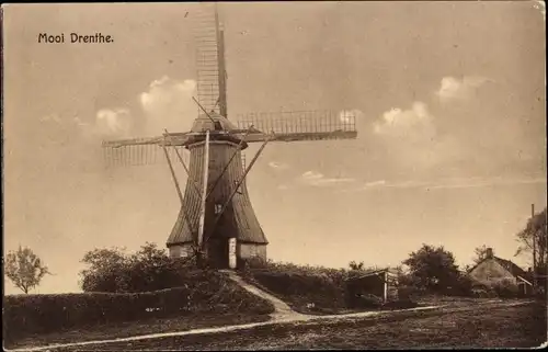 Ak Rolde Drenthe Niederlande, Windmühle