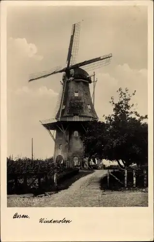 Ak Assen Drenthe Niederlande, Windmolen