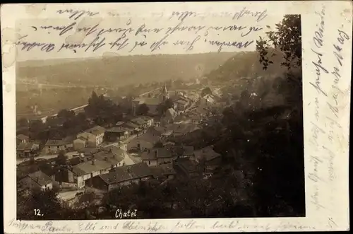 Foto Ak Chatel Chéhéry Ardennes, Gesamtansicht, 1. WK