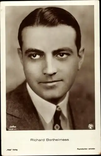 Ak Schauspieler Richard Barthelmess, Portrait, Ross Verlag, 3681 1