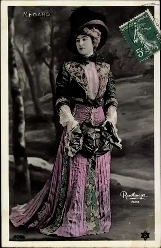 Ak Schauspielerin Mégard, Portrait, Reutlinger