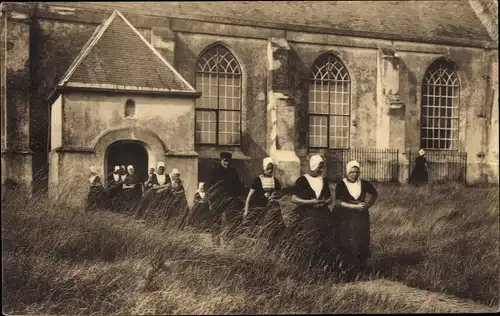 Ak Zoutelande Veere Zeeland Niederlande, Kerkuitgang
