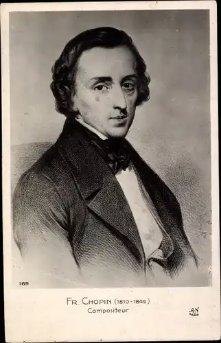 Ak Komponist Frederic Chopin, Portrait