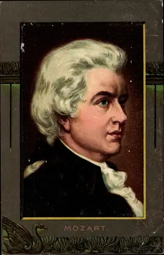 Künstler Ak Komponist Wolfgang Amadeus Mozart, Portrait