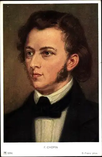 Künstler Ak Franz, B., Komponist Frédéric Chopin, Pianist, Ackermann 1994