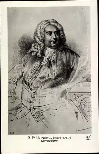 Künstler Ak Komponist Georg Friedrich Händel, Portrait