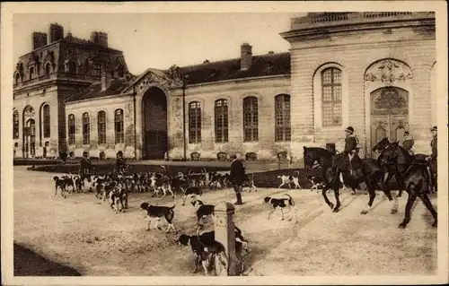 Ak Chantilly Oise, Chasses à Courre, Zurück in den Zwinger