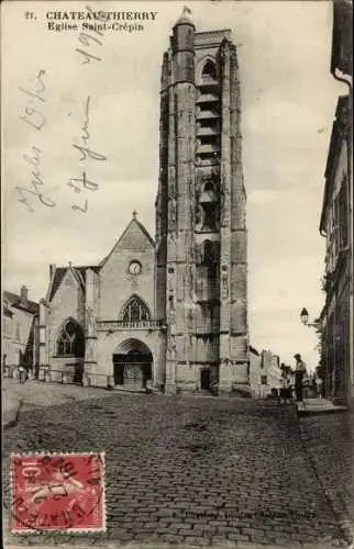 Ak Château Thierry Aisne, Kirche Saint-Crépin