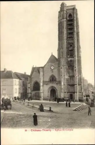 Ak Château Thierry Aisne, Kirche St. Crepin