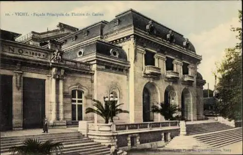 Ak Vichy-Allier, Hauptfassade des Théâtre du Casino