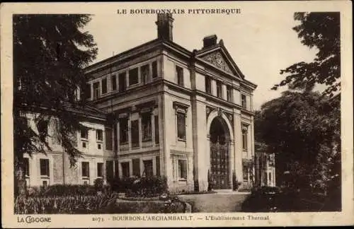 Ak Bourbon l’Archambault Allier, Thermaleinrichtung