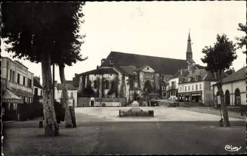 Ak Saint Pourçain sur Sioule Allier, Ort und Kirche