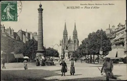 Ak Moulins-Allier, Place de Allier