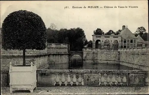 Ak Melun Seine et Marne, Chateau de Vaux-le-Vicomte
