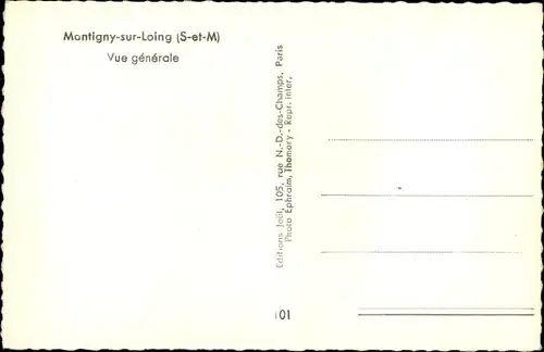 Ak Montigny sur Loing Seine et Marne, Gesamtansicht