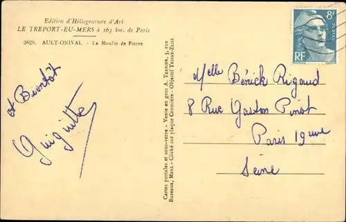 Ak Onival Ault Somme, Le Moulin de Pierre