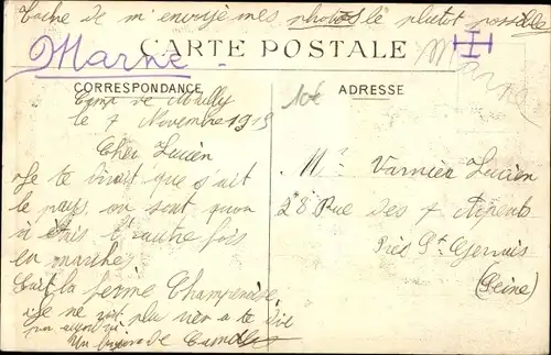 Ak Fère Champenoise Marne, Rue de Chalons