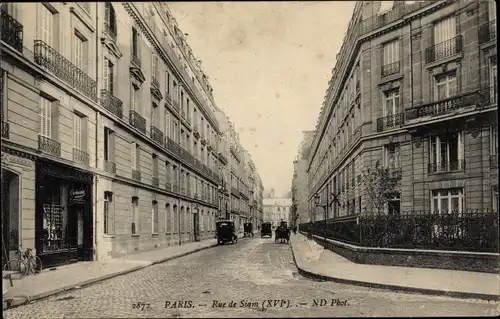 Ak Paris XVI, Rue de Siam