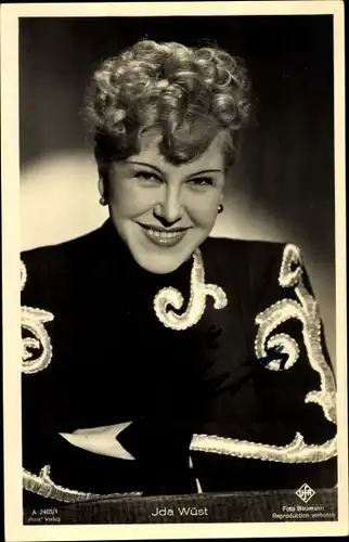 Ak Schauspielerin Ida Wüst, Portrait, Ross Verlag A 2405 1, Autogramm